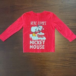 Toddler Boys Jumping Beans Mickey Christmas Shirt